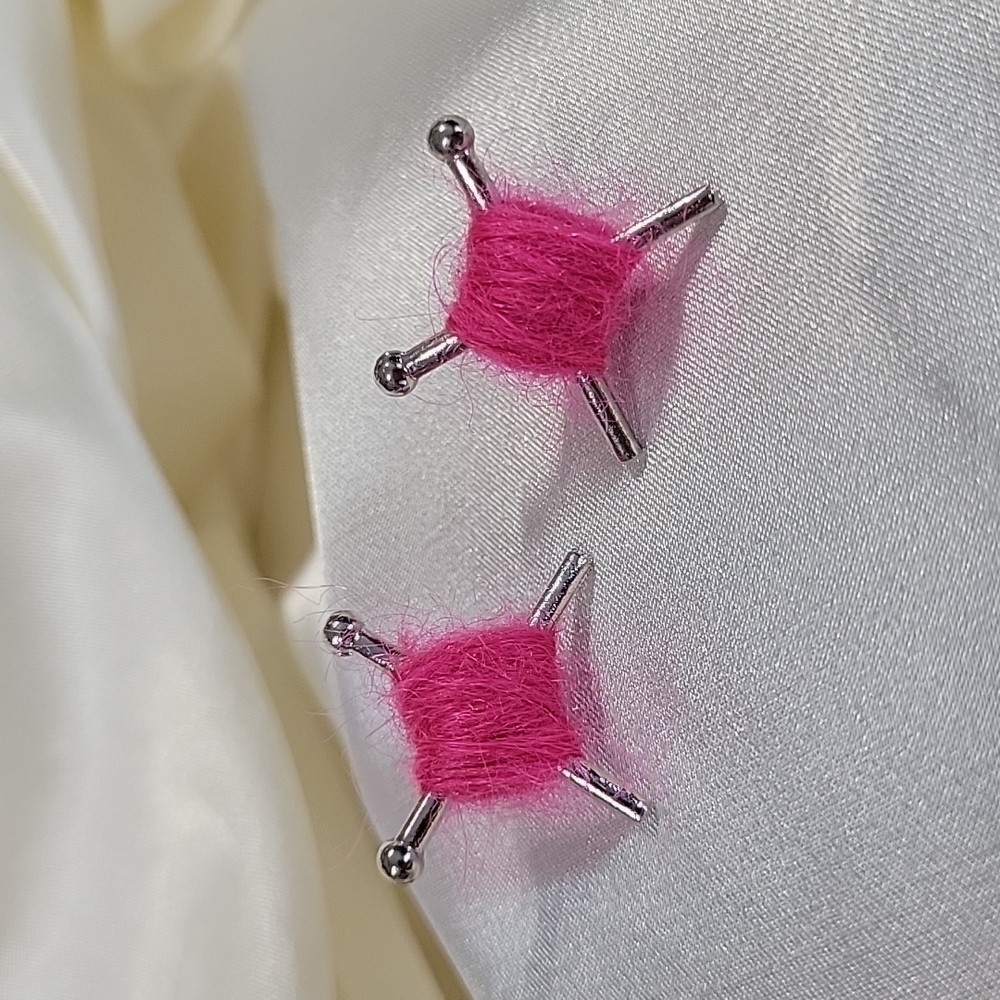 🔥LAST PAIR🔥 Knitting Needles & Yarn Stud Earrings